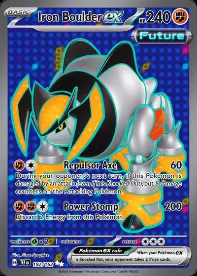 Iron Boulder ex 192/162 Temporal Forces Pokemon card
