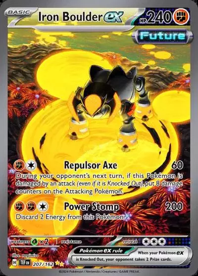 Iron Boulder ex 207/162 Temporal Forces Pokemon card