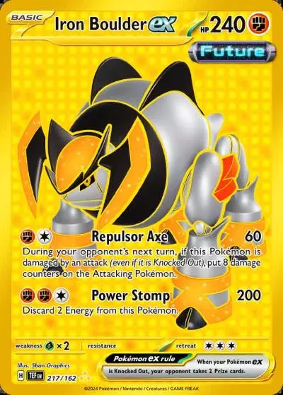 Iron Boulder ex 217/162 Temporal Forces Pokemon card