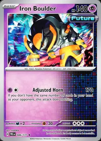 Iron Boulder 46/131 Prismatic Evolutions Pokemon card