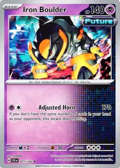 Iron Boulder 71/142 Stellar Crown Pokemon card