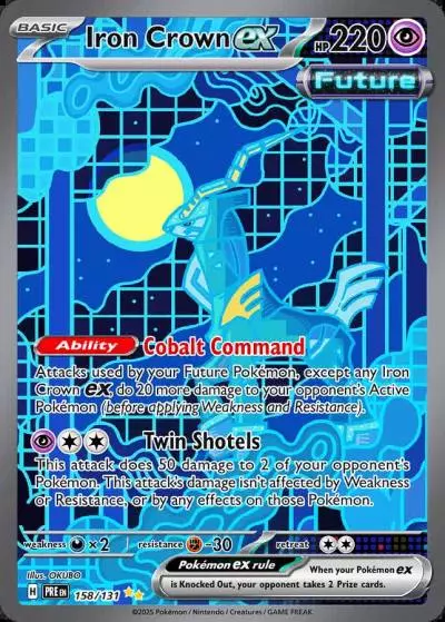 Iron Crown ex 158/131 Prismatic Evolutions Pokemon card