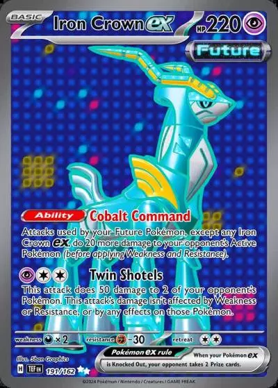 Iron Crown ex 191/162 Temporal Forces Pokemon card