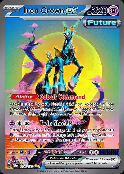 Iron Crown ex 206/162 Temporal Forces Pokemon card