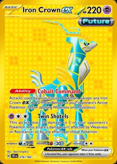 Iron Crown ex 216/162 Temporal Forces Pokemon card