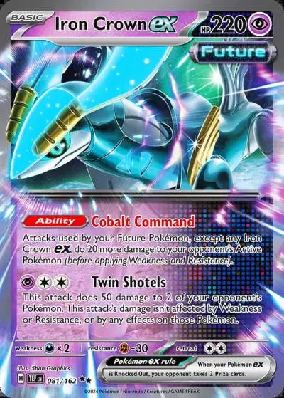 Iron Crown ex 81/162 Temporal Forces Pokemon card
