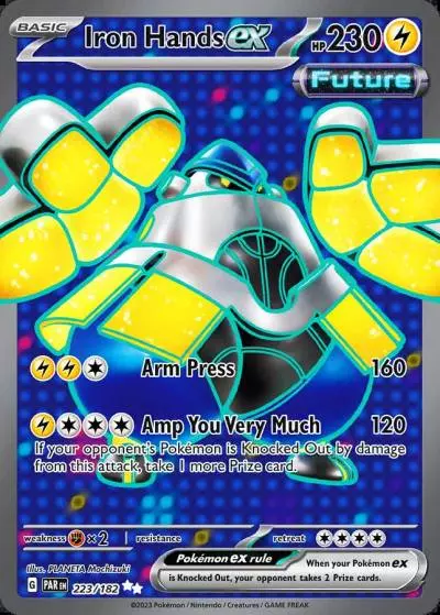 Iron Hands ex 223/182 Paradox Rift Pokemon card