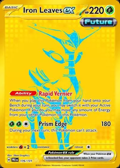 Iron Leaves ex 176/131 Prismatic Evolutions Pokemon card