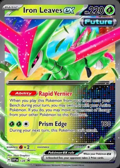 Iron Leaves ex 128/165 Scarlet & Violet Black Star Promos Pokemon card