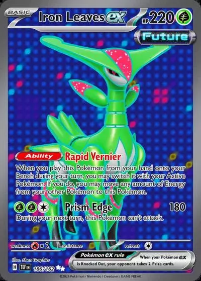 Iron Leaves ex 186/162 Temporal Forces Pokemon card