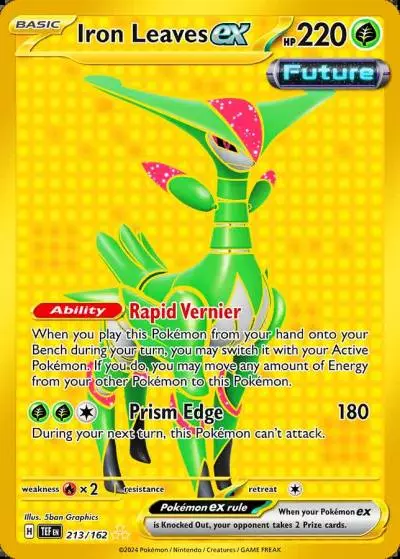 Iron Leaves ex 213/162 Temporal Forces Pokemon card