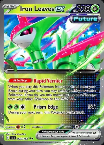 Iron Leaves ex 25/162 Temporal Forces Pokemon card