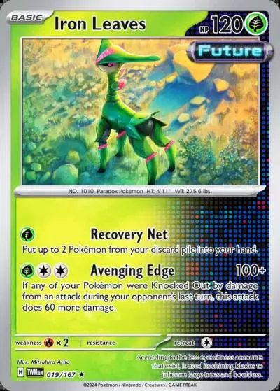 Iron Leaves 19/167 Twilight Masquerade Pokemon card