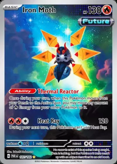 Iron Moth 187/182 Paradox Rift Pokemon card