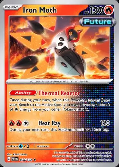 Iron Moth 28/182 Paradox Rift Pokemon card
