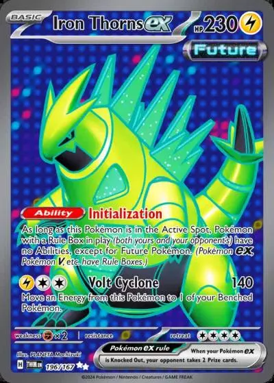 Iron Thorns ex 196/167 Twilight Masquerade Pokemon card