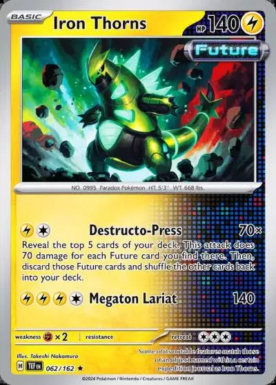 Iron Thorns 62/162 Temporal Forces Pokemon card