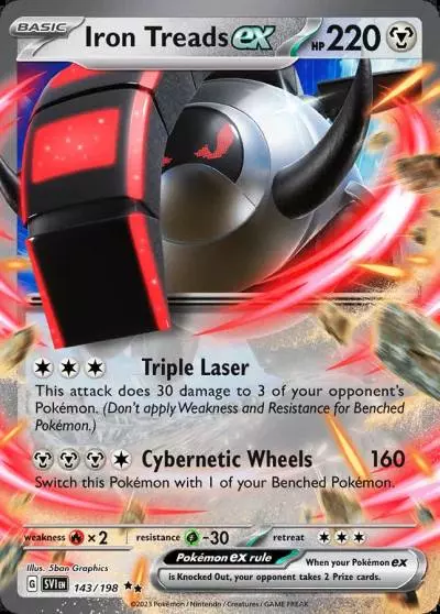 Iron Treads ex 143/198 Scarlet & Violet Pokemon card