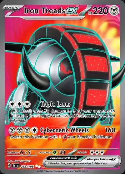 Iron Treads ex 233/198 Scarlet & Violet Pokemon card