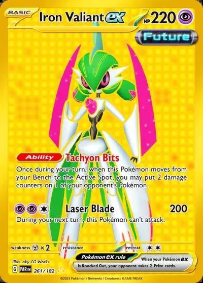 Iron Valiant ex 261/182 Paradox Rift Pokemon card