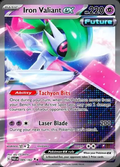 Iron Valiant ex 89/182 Paradox Rift Pokemon card