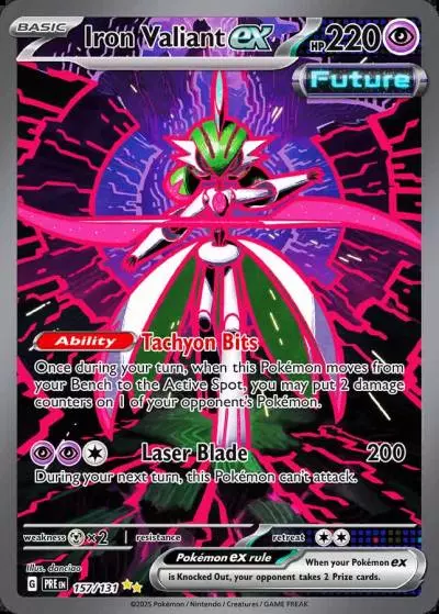 Iron Valiant ex 157/131 Prismatic Evolutions Pokemon card