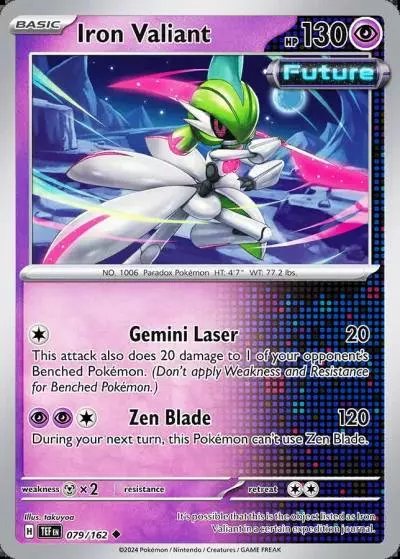 Iron Valiant 79/162 Temporal Forces Pokemon card
