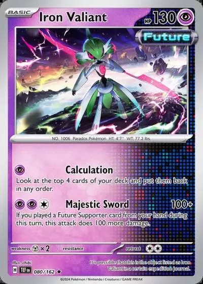 Iron Valiant 80/162 Temporal Forces Pokemon card