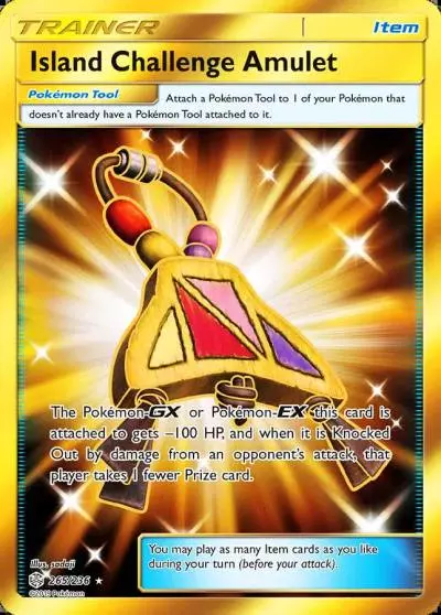 Island Challenge Amulet 265/236 Cosmic Eclipse Pokemon card