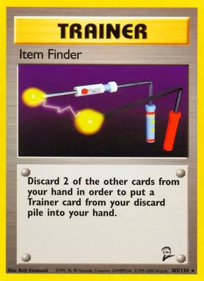 Item Finder 103/130 Base Set 2 Pokemon card