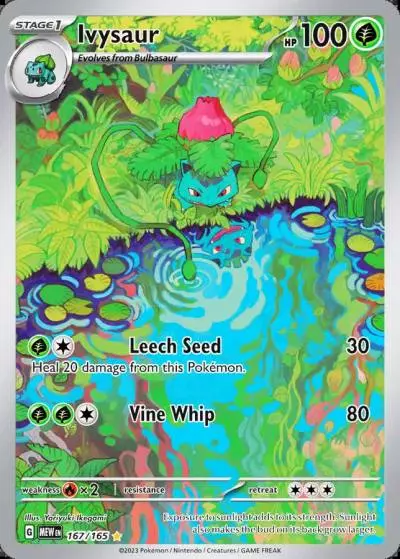 Ivysaur 167/165 151 Pokemon card
