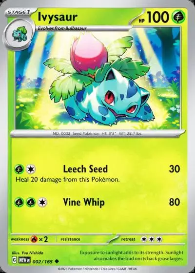 Ivysaur 2/165 151 Pokemon card