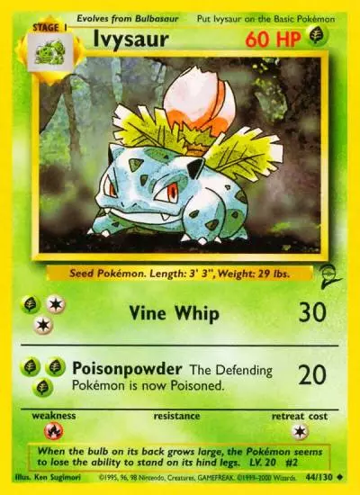 Ivysaur 44/130 Base Set 2 Pokemon card