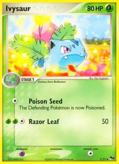 Ivysaur 7/17 POP Series 2 Pokemon card