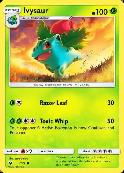 Ivysaur 2/73 Shining Legends Pokemon card