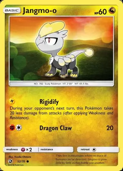 Jangmo-o 52/70 Dragon Majesty Pokemon card