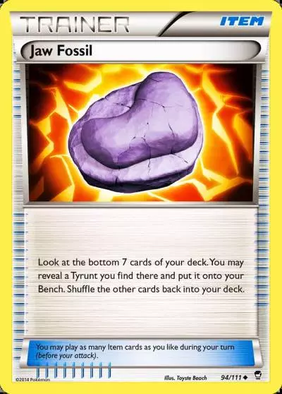 Jaw Fossil 94/111 Furious Fists Pokemon card