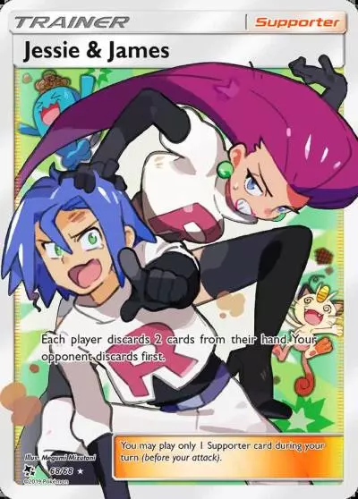 Jessie & James 68/68 Hidden Fates Pokemon card