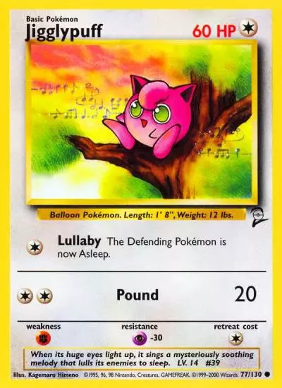 Jigglypuff 77/130 Base Set 2 Pokemon card