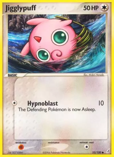 Jigglypuff 53/100 Crystal Guardians Pokemon card