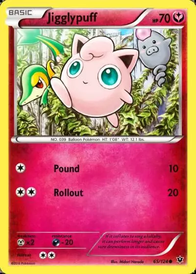 Jigglypuff 65/124 Fates Collide Pokemon card