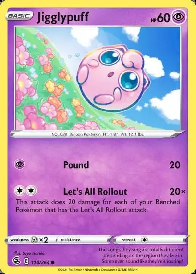 Jigglypuff 110/264 Fusion Strike Pokemon card