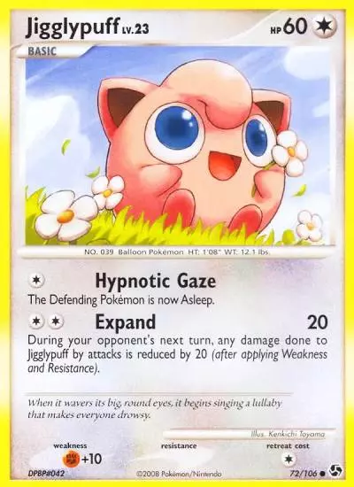 Jigglypuff 72/106 Great Encounters Pokemon card
