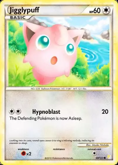 Jigglypuff 68/123 HeartGold & SoulSilver Pokemon card