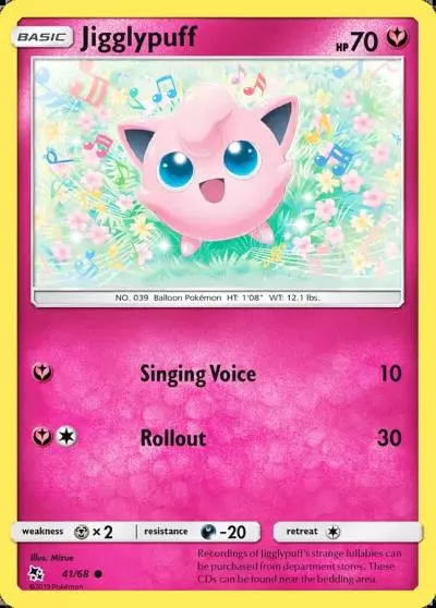 Jigglypuff 41/68 Hidden Fates Pokemon card