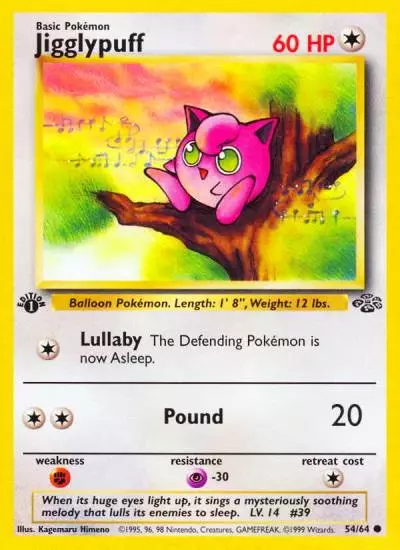 Jigglypuff 54/64 Jungle Pokemon card