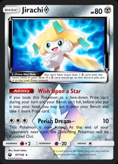 Jirachi ◇ 97/168 Celestial Storm Pokemon card