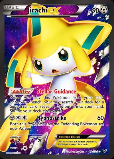 Jirachi-EX 98/101 Plasma Blast Pokemon card