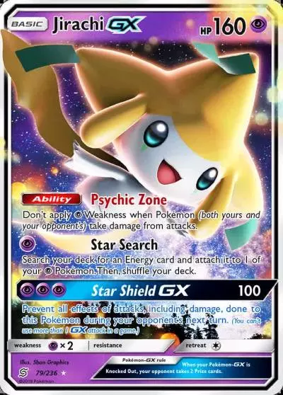 Jirachi-GX 79/236 Unified Minds Pokemon card
