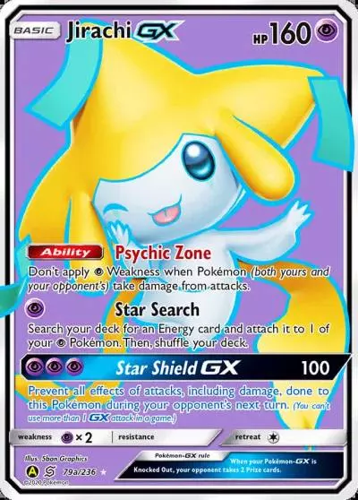 Jirachi-GX 79a/236 Unified Minds Pokemon card